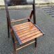 2 vintage folding wooden chairs