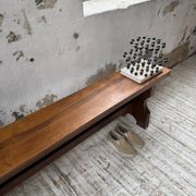 Paire de bancs noyer 1900