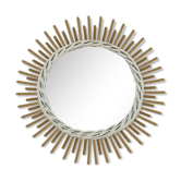 Sun rattan mirror 40x40cm