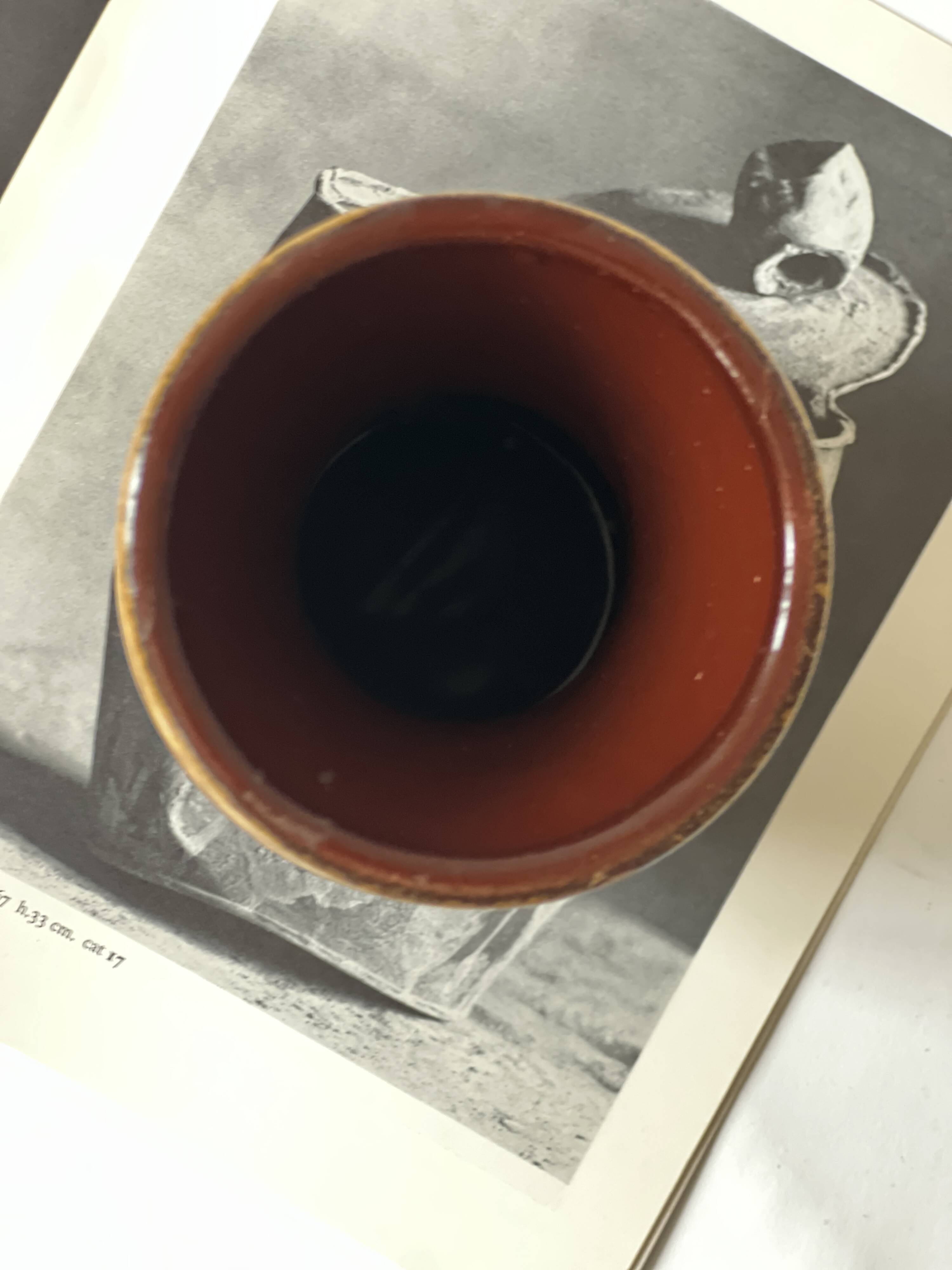 Scandinavian glazed and numbered ceramic vase, West Germany 1970