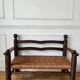 Banc en bois et paille ancien