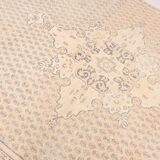 6x8 Vintage Cream & Black Oriental Persian Rug, 176x259Cm