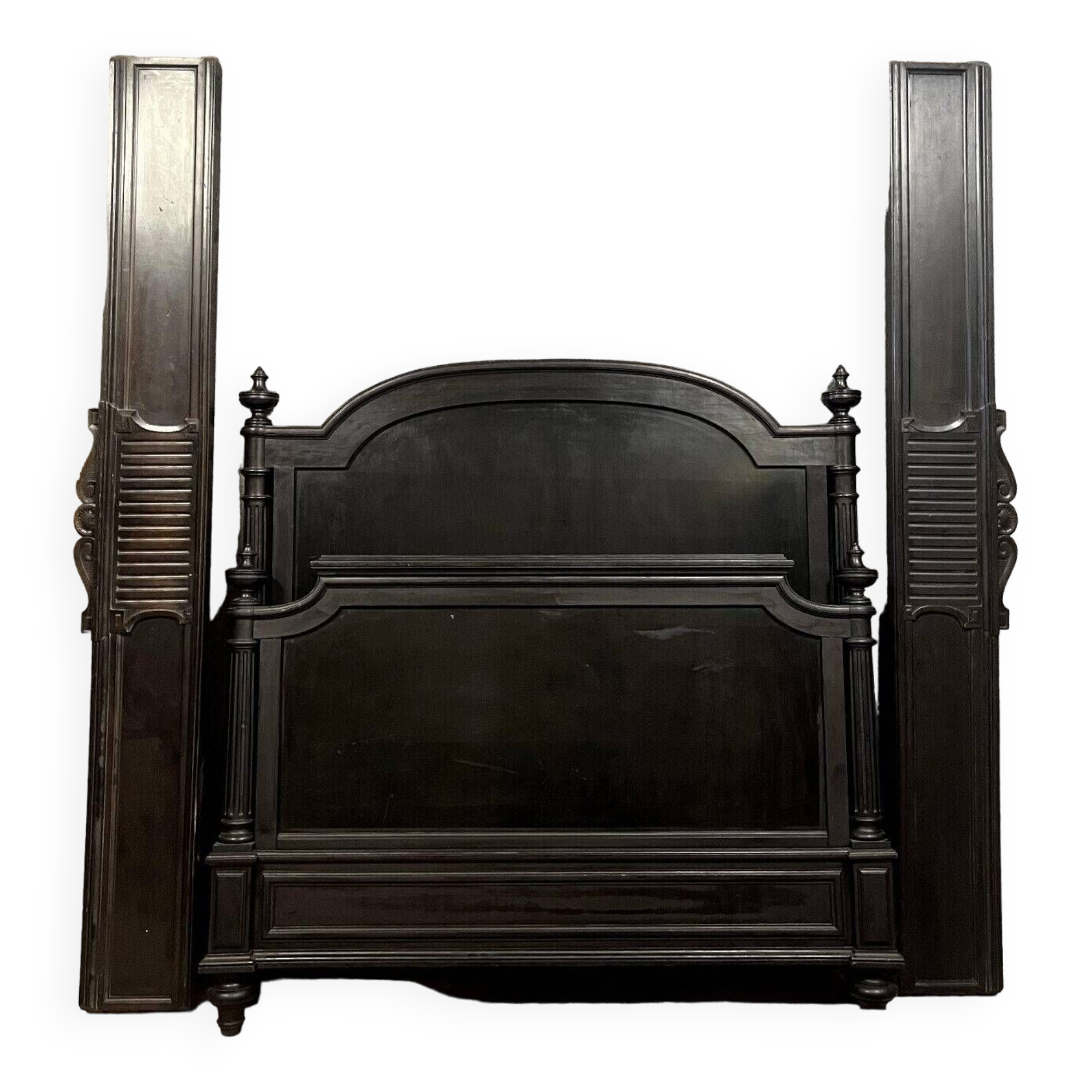 Napoleon III period center bed in lacquered wood circa 1850