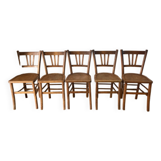 Set of 5 Luterma bistro chairs 50s