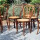 8 bistro chairs n°14 and n°18 in curved wood early twentieth century