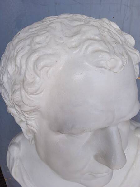 Vitellius plaster bust 60cm th mid 20th century