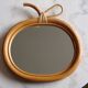 Vintage rattan apple mirror