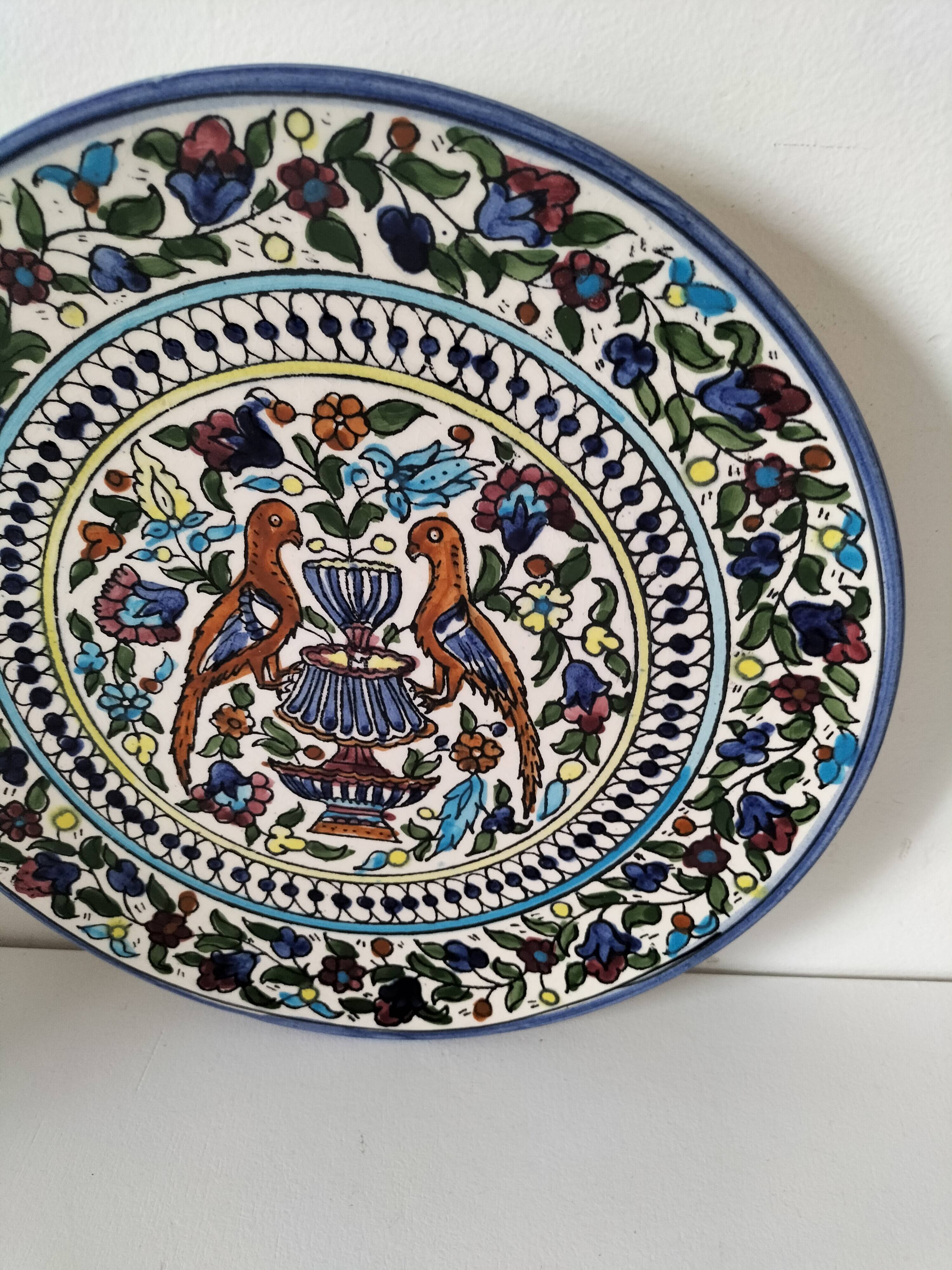 Decorative earthenware wall plate – Mediterranean style