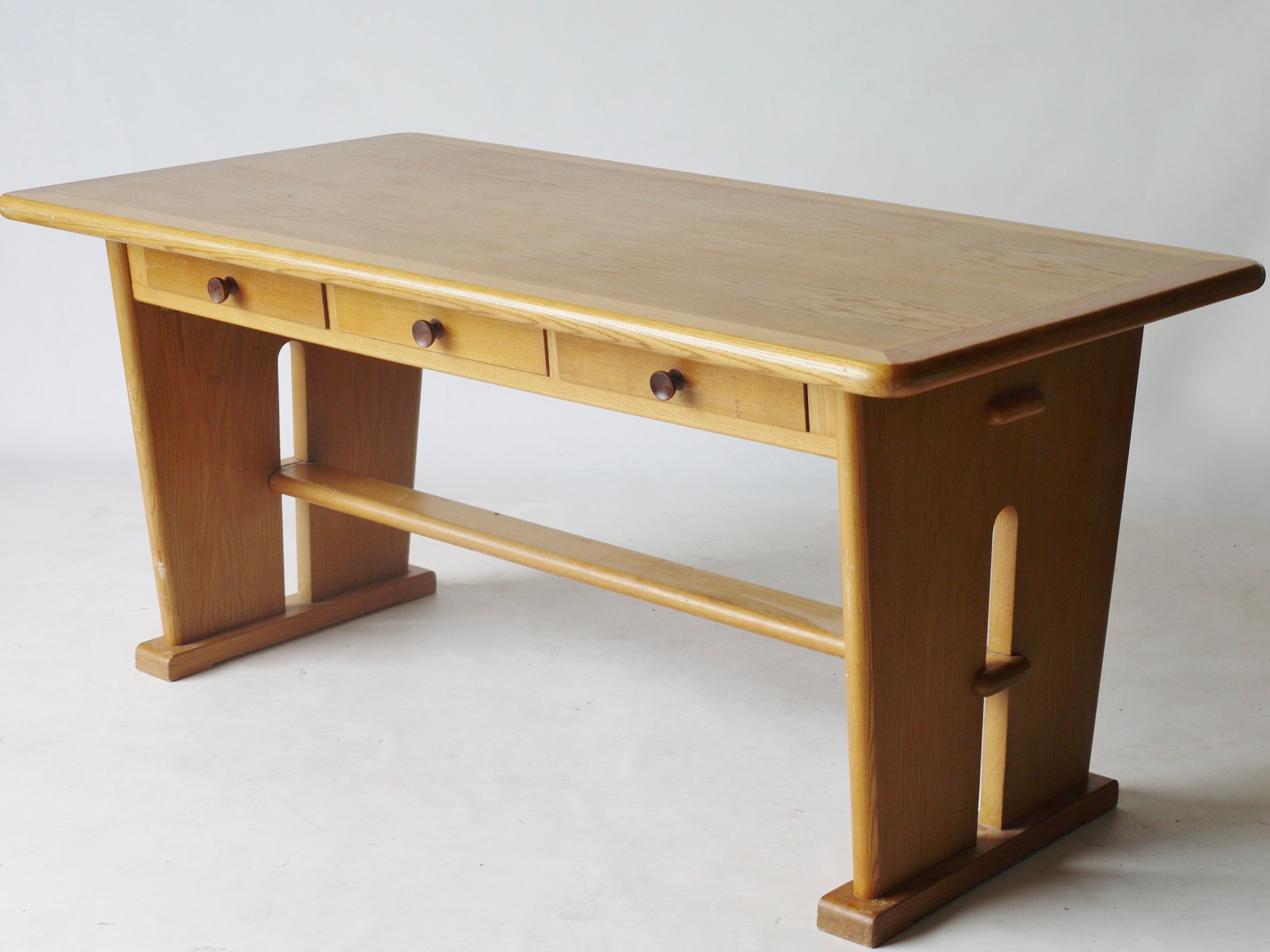 Bureau en chêne double face par Bas van Pelt pour EMS Overschie années 1930