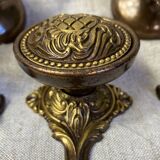 Coat hooks with knob and double brass hooks