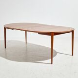 Restored teak dining table by henry rosengren hansen for brande møbelindustri mk9477