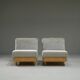 Set of 2 plywood lounge chairs, 1970s The Netherlands.