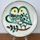 Vintage 1950s ceramic plate owl