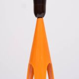 Voss Belysning Orange Enamel table lamps 1950s Denmark