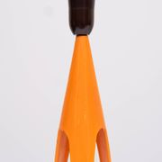 Lampes de table Voss Belysning en émail orange, années 1950, Danemark