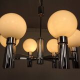 Opaline Glass Pendant Lamp from Sölken Leuchten, Germany, 1960s