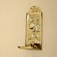 Vintage European brass sconce in pear motif
