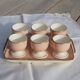 6 Egg cups on vintage Villeroy & Boch tray