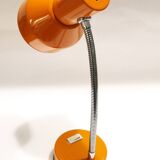 orange articulated desk lamp 1970's
