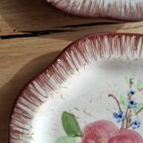 12 antique octagonal dessert plates