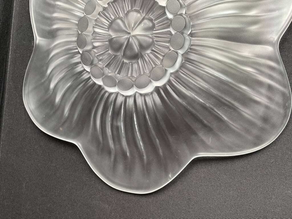 Unsigned molded pressed crystal stand cup