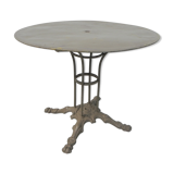 Steel garden table on cast iron base