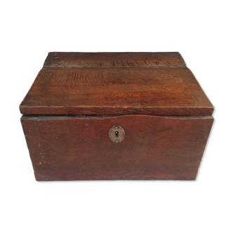 Antique chestnut box Art Populaire