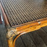 Table low rectangular rattan and caning