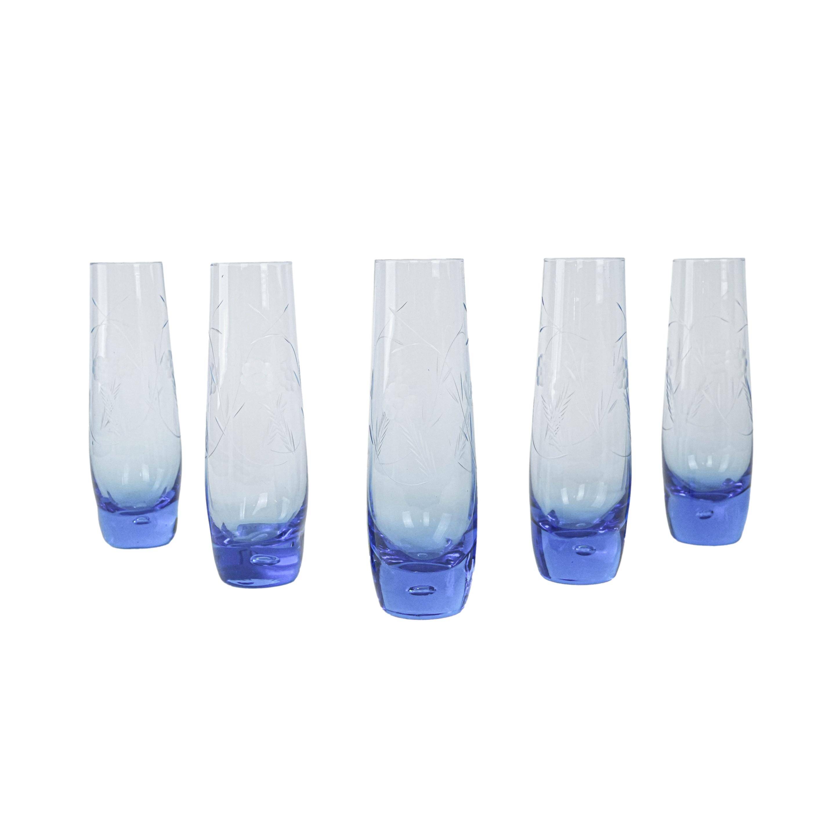Set of glasses, Italian design, 1980s, production: Italy