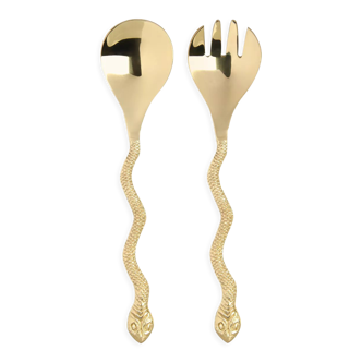 Brass salad cutlery