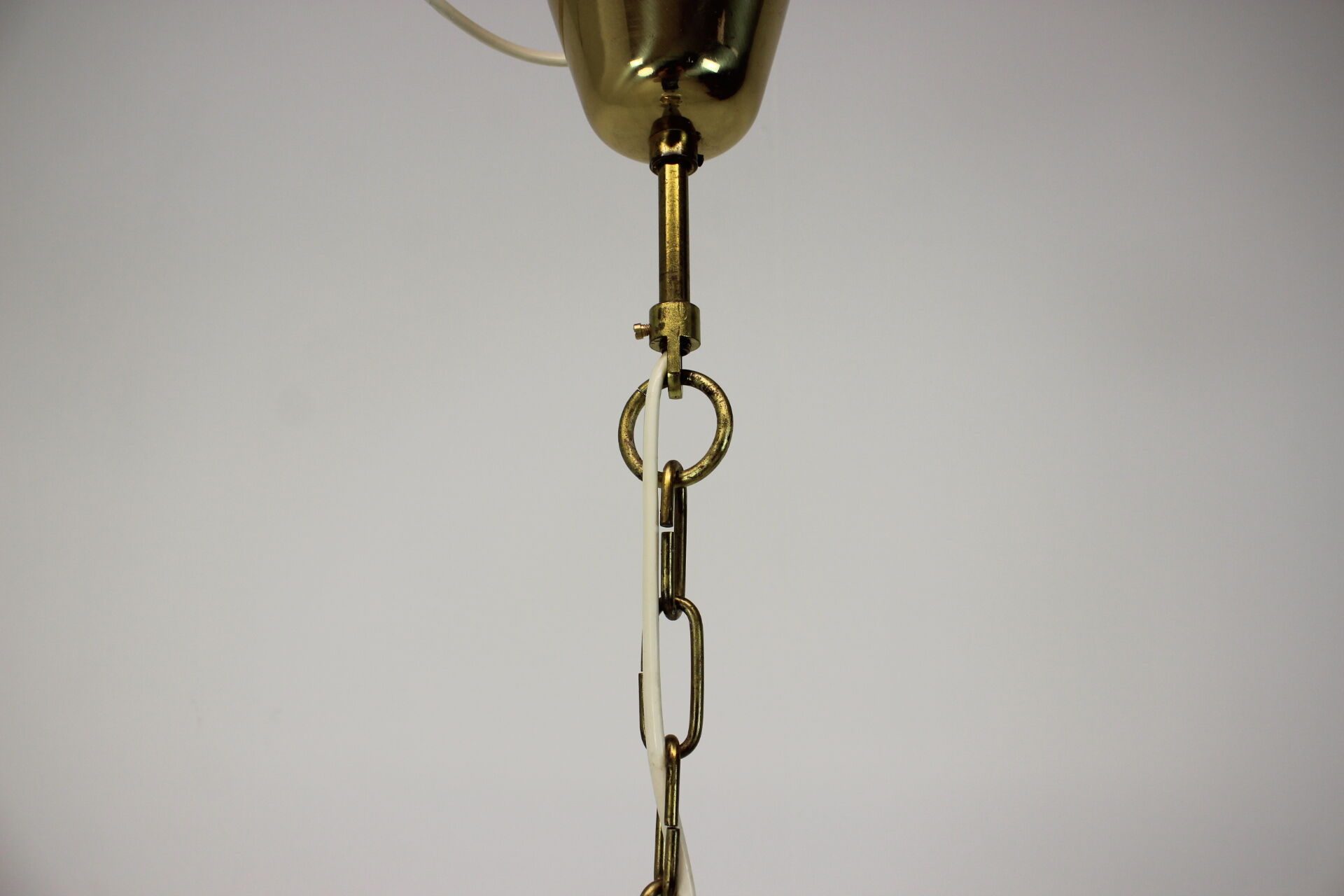 Glass hanging lamp Kamenicky Senov, 1970