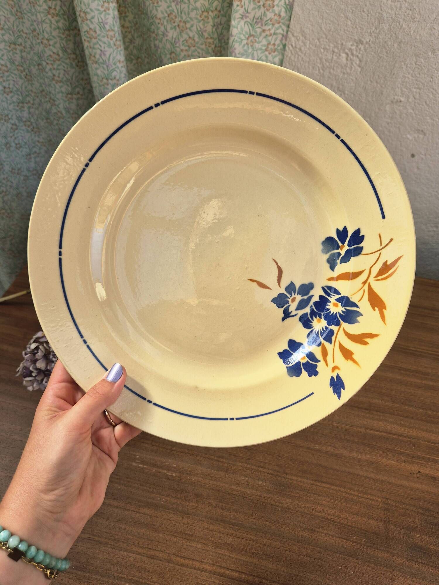 Vintage porcelain plate Badonviller