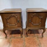 Pair of vintage 1960s oak bedside tables