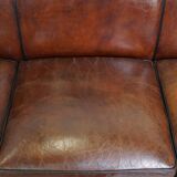 Sturdy and large vintage sheepskin design 4-seater sofa with a sleek look