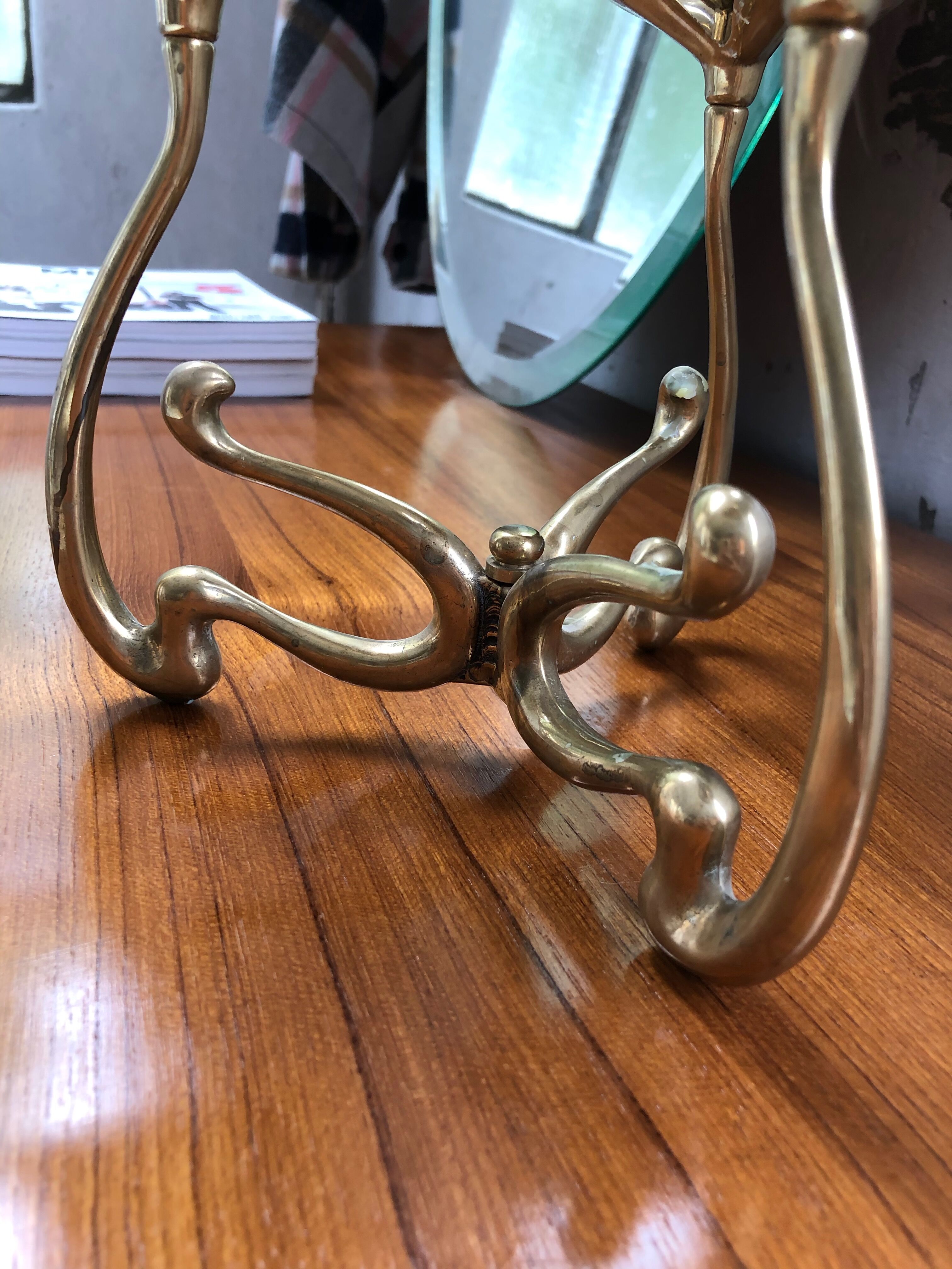 Large candlestick brass flowers