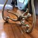 Large candlestick brass flowers