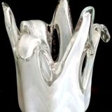 Murano splash vase with golden sequins