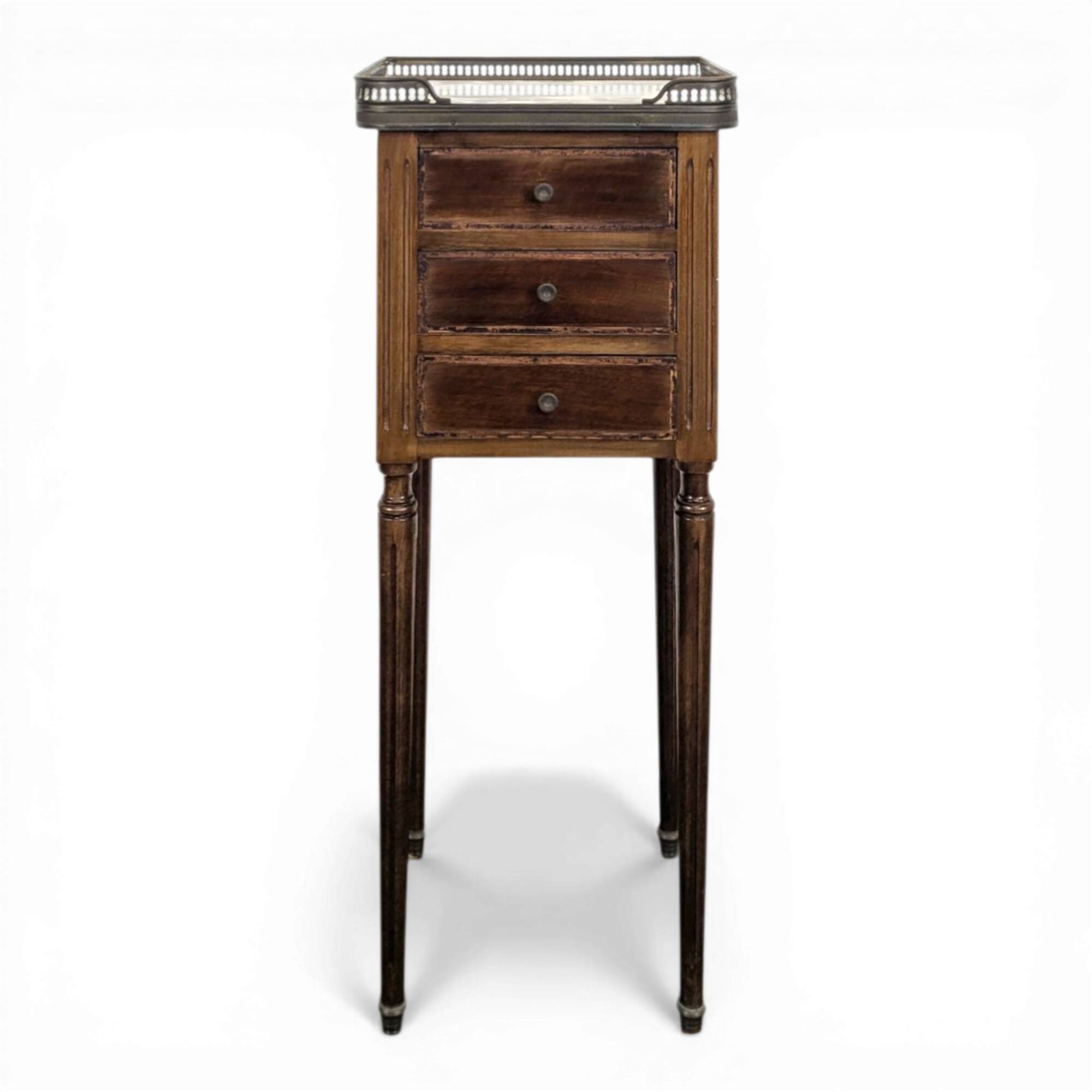 Louis XVI style mahogany bedside table