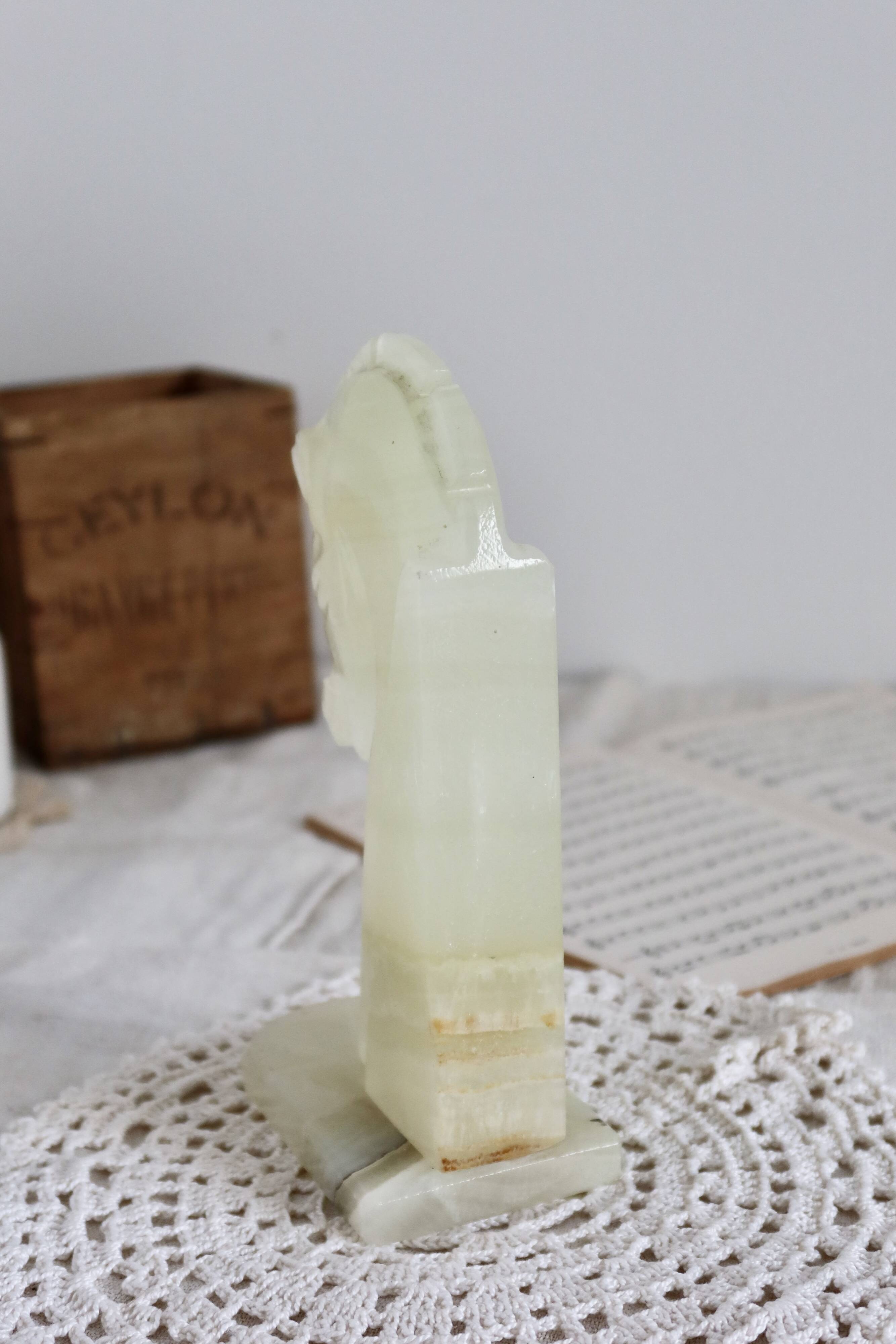 Vintage Onyx Bookend - Horse