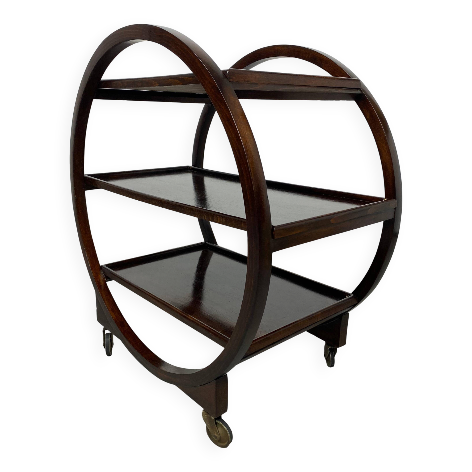 Art Deco service trolley no. 1157 by Thonet Debrecen 1930