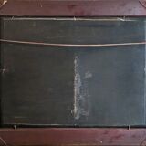 Painting on bare wood lying in a clearing