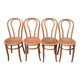 4 old fischel bentwood chairs and pyrograved pattern