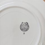 6 assiettes à dessert Boch feuilles de chêne