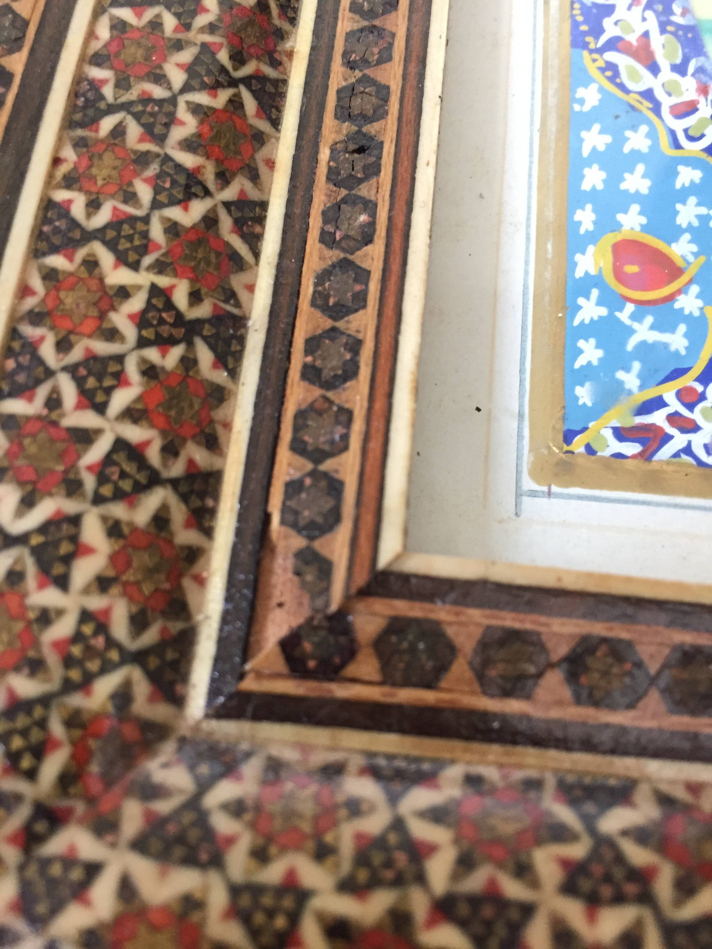 Pair of Persian Khatam paintings