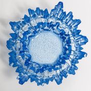 Vintage decorative plate in light blue glass, Italy, 1960s.