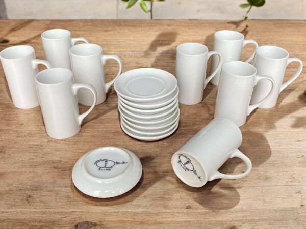Service à café moderniste en porcelaine Schmid Design Tack - 1959