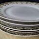 Set of 4 antique hollow plates in Limoges ULM porcelain