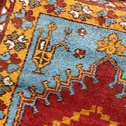 Tapis Ushak turc du milieu du siècle 144x82cm