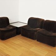 Armchairs Emmetre with Table by Guido Fareschini for Mariani, 1970s, Set of 4
