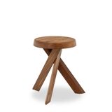 Pierre Chapo. Tabouret modèle S31 en orme naturel. Années 1980